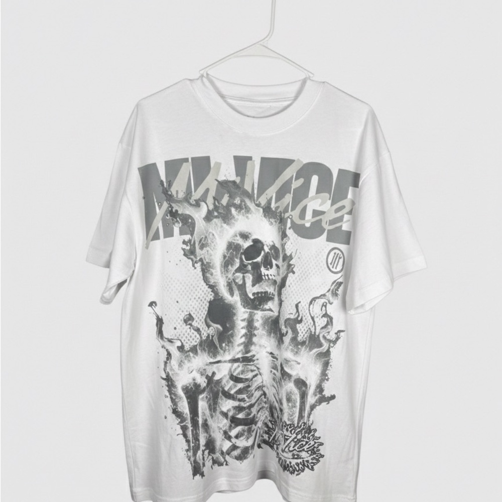 MI- Vice White Graphic T- Shirt size L men’s